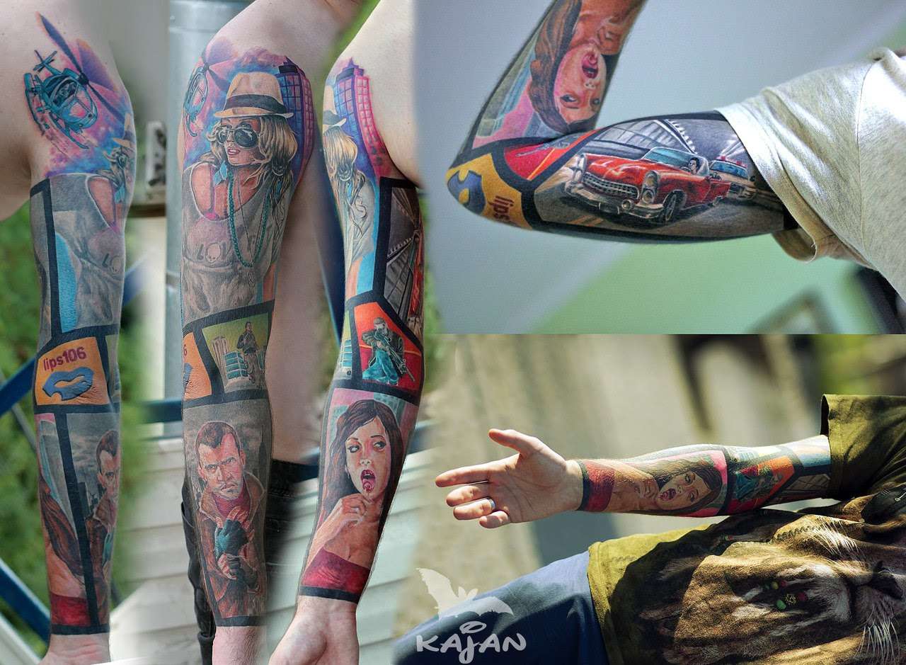 эскизы татуировок из гта 5 фото 8
